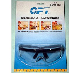 OCCHIALE DI PROTEZIONE LENTE INCOLORE MONOPEZZO CON RIPARO LATERALE ASTINE REGOLABILI - Farmacia Castello Srl