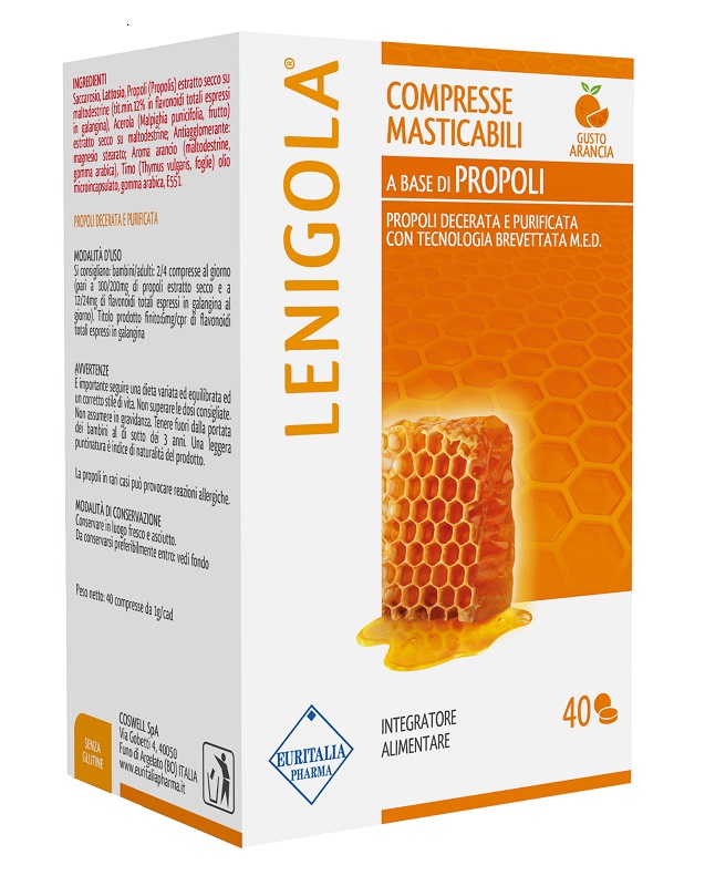LENIGOLA COMPRESSE MASTICABILI ARANCIA 40 COMPRESSE - Farmacia Castello Srl
