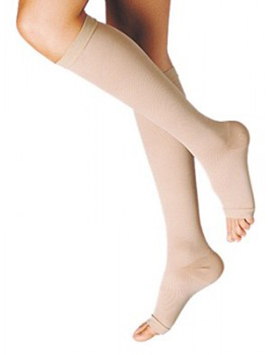 GAMBALETTO TERAPEUTICO DUALSAN A COMPRESSIONE DECRESCENTE KKL2 PUNTA APERTA BEIGE UNISEX 4 1 PAIO - Farmacia Castello Srl