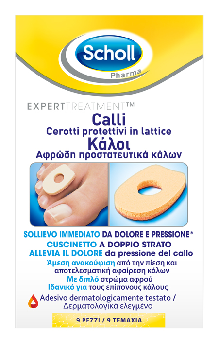 CEROTTO PROTETTIVO PER CALLI SCHOLL IN LATTICE 9 PEZZI - Farmacia Castello Srl
