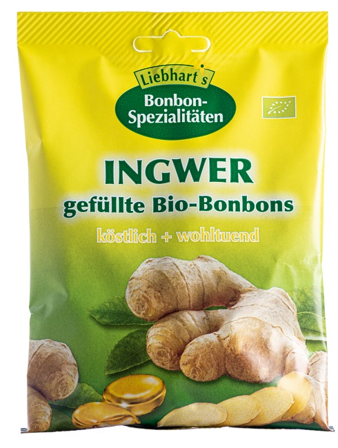 BONBONS ZENZERO BIO 100 G 18 CARAMELLE RIPIENE - Farmacia Castello Srl