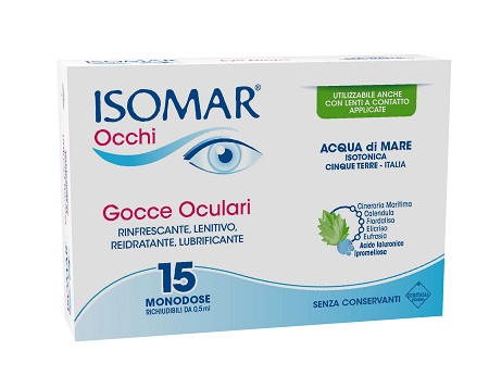 ISOMAR OCCHI GOCCE OCULARI ALL'ACIDO IALURONICO 0,20% 15 FLACONCINI - Farmacia Castello Srl