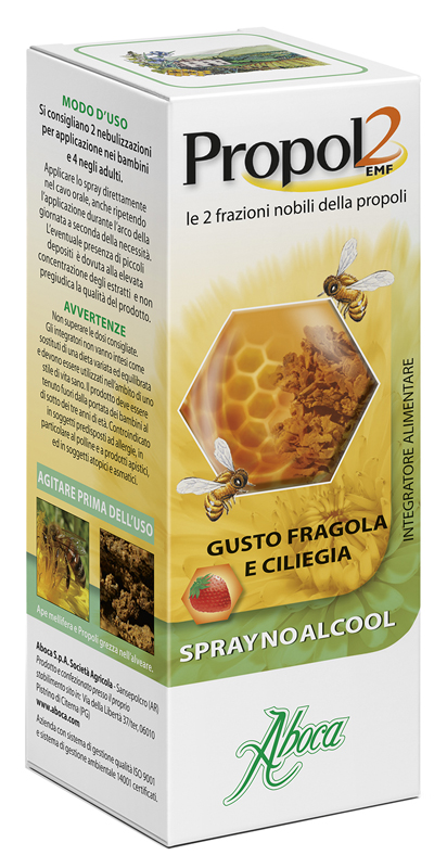 PROPOL2 EMF SPRAY NO ALCOOL FRAGOLA E CILIEGIA 30 ML - Farmacia Castello Srl