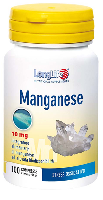 LONGLIFE MANGANESE 10 MG 100 COMPRESSE - Farmacia Castello Srl