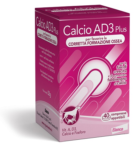CALCIO AD3 PLUS 40 COMPRESSE APPETIBILI - Farmacia Castello Srl