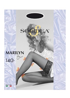MARILYN 140 SHEER CALZA AUTOREGGENTE NERO 2 - Farmacia Castello Srl