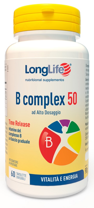 LONGLIFE B COMPLEX 50 RILASCIO GRADUALE 60 TAVOLETTE DIVISIBILI - Farmacia Castello Srl