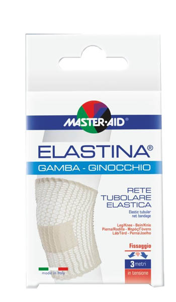 RETE TUBOLARE ELASTICA IPOALLERGENICA MASTER-AID ELASTINA GAMBA/GINOCCHIO 3 MT IN TENSIONE CALIBRO 5 CM - Farmacia Castello Srl