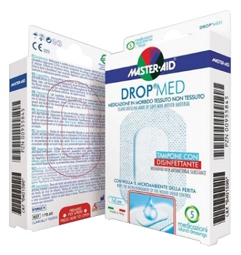 MEDICAZIONE COMPRESSA AUTOADESIVA DERMOATTIVA IPOALLERGENICA AERATA MASTER-AID DROP MED 10,5X25 3 PEZZI - Farmacia Castello Srl