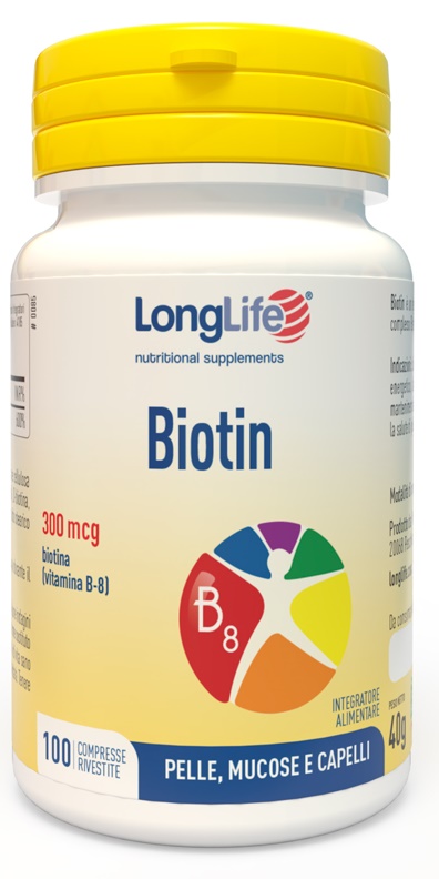 LONGLIFE BIOTIN 100 COMPRESSE - Farmacia Castello Srl