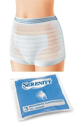 MUTANDINA ELASTICA RETTANGOLARE A RETE SERENITY M 3 PEZZI - Farmacia Castello Srl