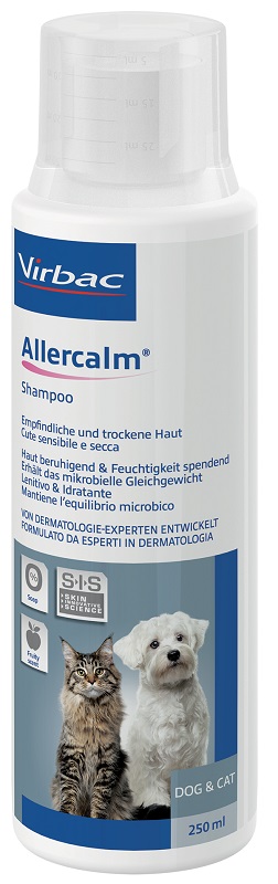 ALLERCALM SHAMPOO CUTE SENSIBILE E SECCA CANI E GATTI 250 ML - Farmacia Castello Srl