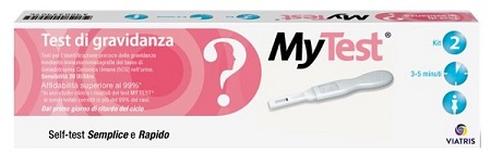 TEST DI GRAVIDANZA RAPIDO HCG MYTEST 2 PEZZI - Farmacia Castello Srl