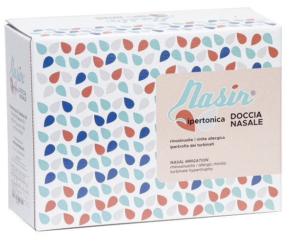 DOCCIA NASALE NARIS CON SOLUZIONE FISIOLOGICA IPERTONICA 8 SACCHE 250 ML + 1 BLISTER - Farmacia Castello Srl