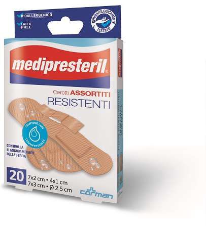 CEROTTI ASSORTITI MEDIPRESTERIL RESISTENTI 20 PEZZI - Farmacia Castello Srl