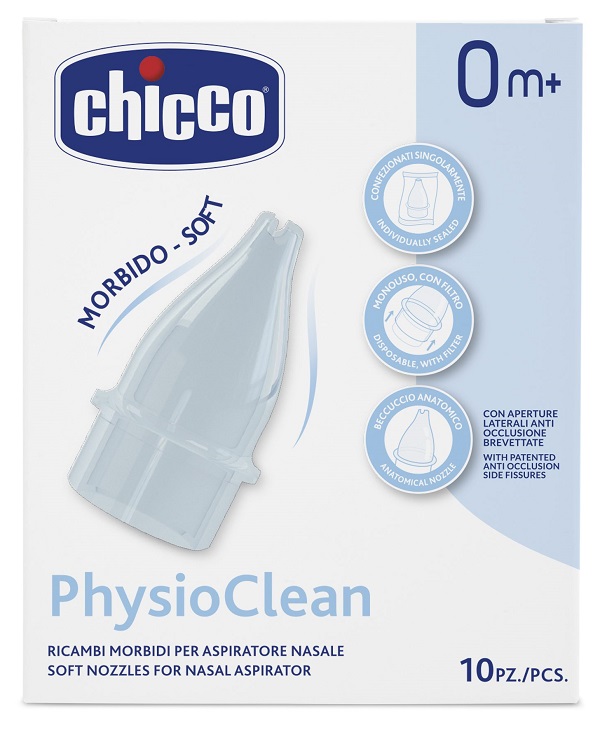 RICAMBI MORBIDI PER ASPIRATORE NASALE CHICCO PHYSIOCLEAN - Farmacia Castello Srl