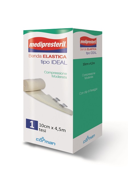 BENDA ELASTICA MEDIPRESTERIL IDEAL COMPRESSIONE MODERATA M4,5X10CM TESI - Farmacia Castello Srl