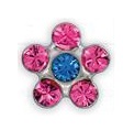 INVERNESS ORECCHINI FIORE ROSA/ZAFFIRO GAMBO TITANIO R804ST - Farmacia Castello Srl