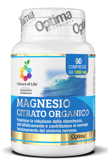 COLOURS OF LIFE MAGNESIO CITRATO ORGANICO 60 COMPRESSE 1200 MG - Farmacia Castello Srl