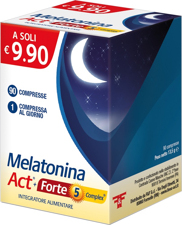 MELATONINA ACT+FORTE 5 COMPLEX 90 COMPRESSE - Farmacia Castello Srl