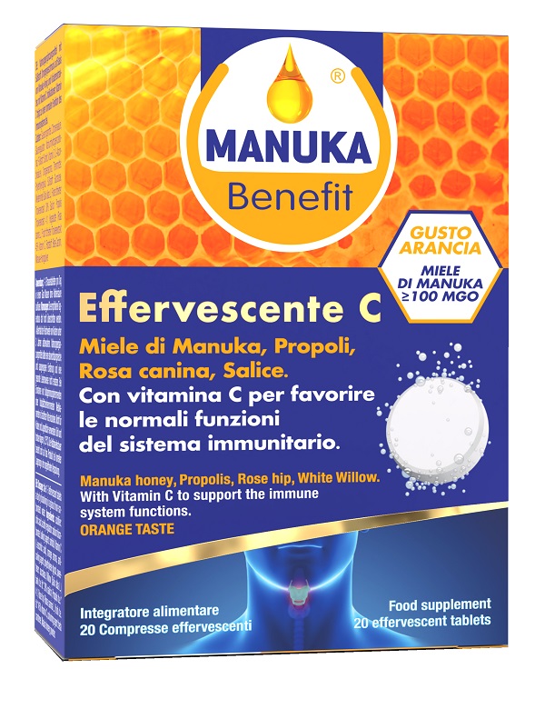 MANUKA BENEFIT EFFERVESCENTE C 20 COMPRESSE - Farmacia Castello Srl