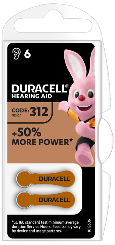 DURACELL EASY TAB 312 MARRONE BATTERIA PER APPARECCHIO ACUSTICO - Farmacia Castello Srl