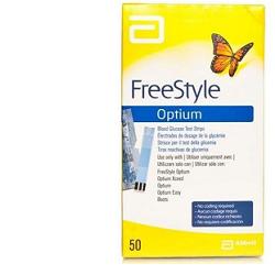 STRISCE MISURAZIONE GLICEMIA FREESTYLE OPTIUM TEST STRIPS 50 PEZZI SENZA CALIBRAZIONE - Farmacia Castello Srl