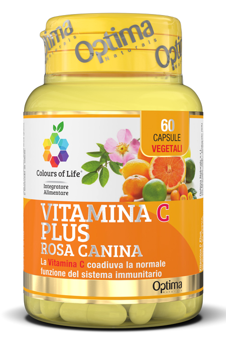 COLOURS OF LIFE VITAMINA C PLUS ROSA CANINA 60 CAPSULE VEGETALI 724 MG - Farmacia Castello Srl