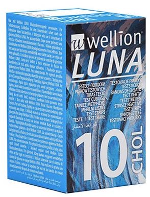 WELLION LUNA 10 STRIPS STRISCE PER MISURAZIONE COLESTEROLO - Farmacia Castello Srl