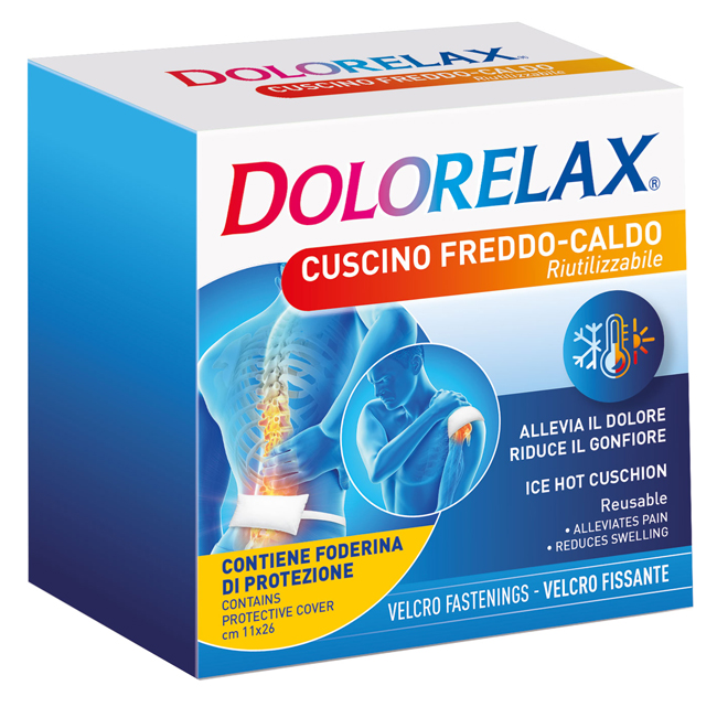 DOLORELAX ICE HOT CUSCINO RIUTILIZZABILE CON VELCRO FISSANTE 11X26 CM - Farmacia Castello Srl