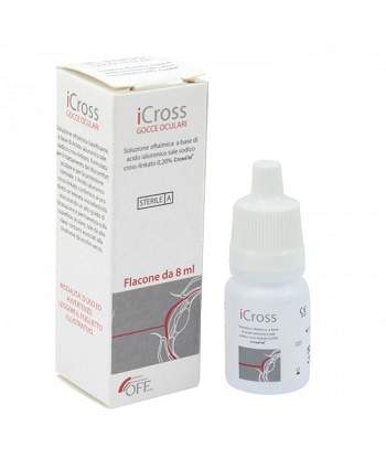 ICROSS GOCCE OCULARI SOLUZIONE OFTALMICA ACIDO IALURONICO CROSS-LINKATO 0,2% 8 ML - Farmacia Castello Srl