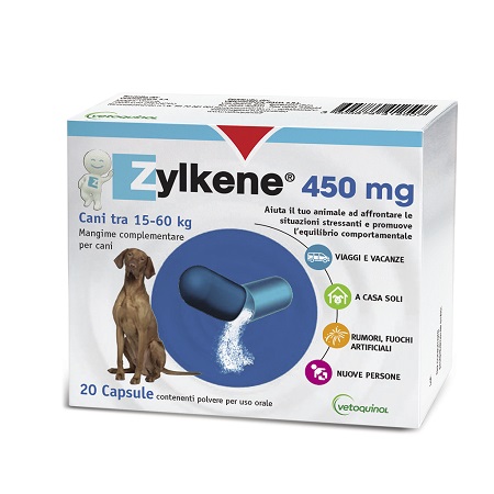 ZYLKENE CANI GROSSA TAGLIA 15-60KG 20 CAPSULE DA 450 MG - Farmacia Castello Srl