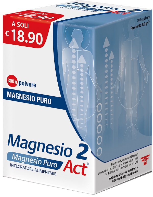 MAGNESIO 2 MAGNESIO PURO ACT POLVERE 300 G - Farmacia Castello Srl
