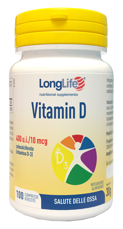 LONGLIFE VITAMIN D 400UI 100 COMPRESSE RIVESTITE - Farmacia Castello Srl