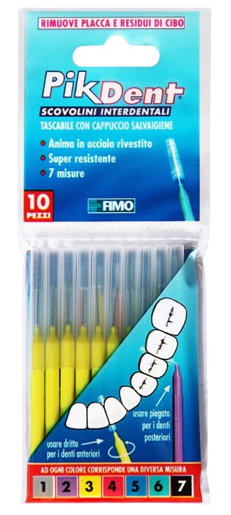 PIKDENT STUZZICOLINO 3 GIALLO 10 PEZZI - Farmacia Castello Srl