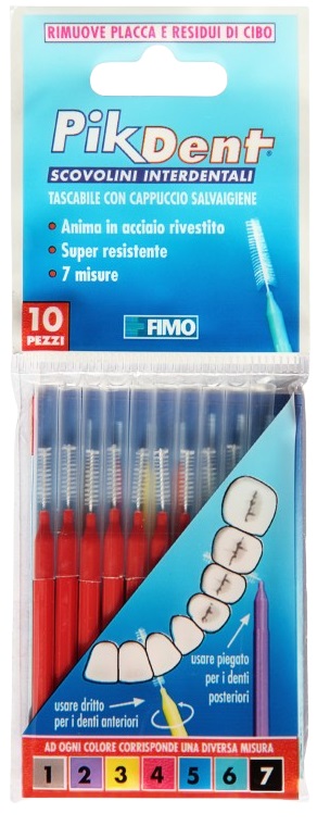 PIKDENT STUZZICOLINO 4 ROSSO 10 PEZZI - Farmacia Castello Srl