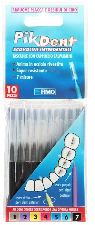 PIKDENT STUZZICOLINO 7 NERO 10 PEZZI - Farmacia Castello Srl