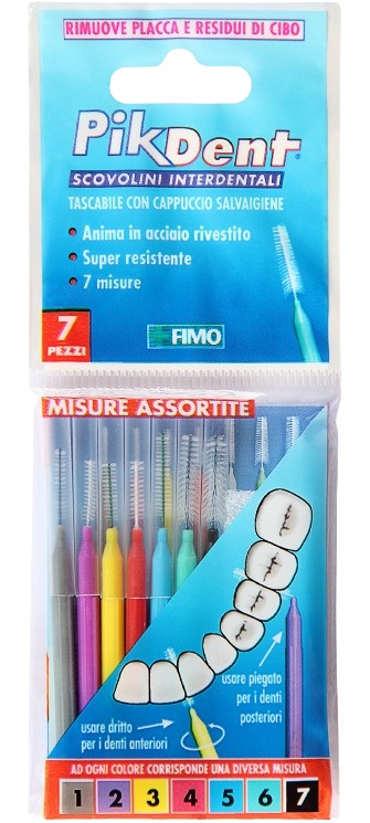 PIKDENT STUZZICOLINO 1 BUSTINA CON 7 MISURE ASSORTITE - Farmacia Castello Srl