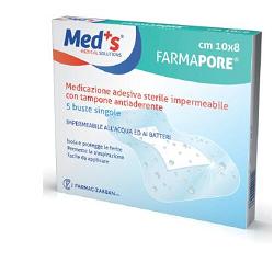 MEDICAZIONE MEDS PORE ADESIVA IMPERMEABILE 10X8CM 5 PEZZI - Farmacia Castello Srl