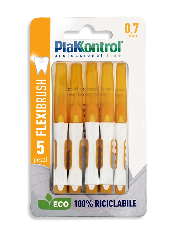 PLAKKONTROL SCOVOLINO INTERDENTALE FLEXI BRUSH07 BLISTER 5 PEZZI - Farmacia Castello Srl