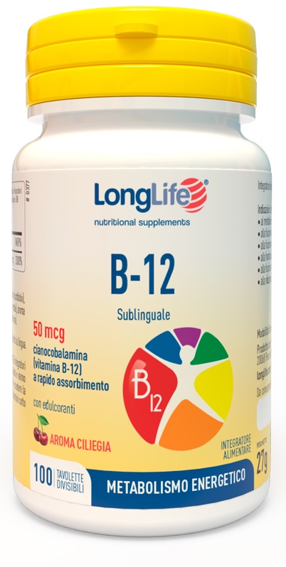 LONGLIFE B12 50MCG SUBLINGUALE 100 TAVOLETTE - Farmacia Castello Srl