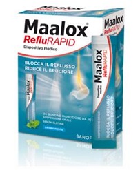SOSPENSIONE ORALE MAALOX REFLURAPID 20 BUSTINE MONODOSE DA 10 ML - Farmacia Castello Srl