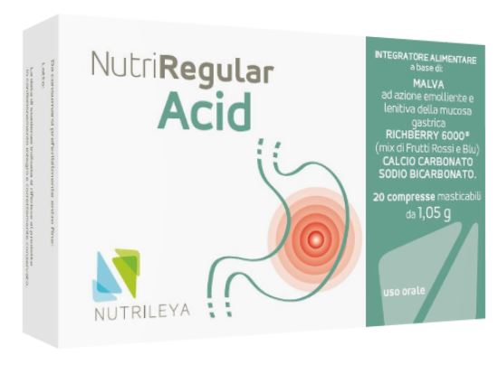 NUTRIREGULAR ACID 20 COMPRESSE MASTICABILI - Farmacia Castello Srl