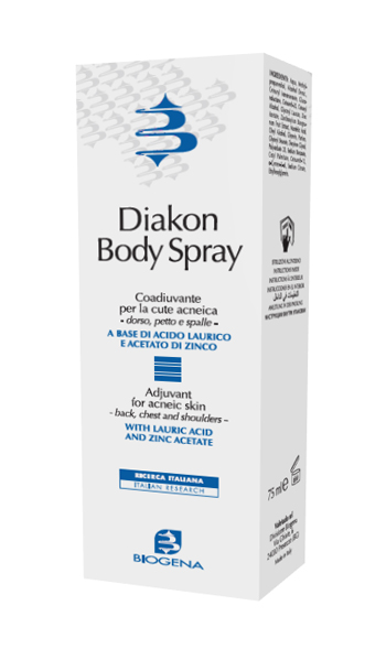 DIAKON BODY SPRAY COADIUVANTE CUTE ACNEICA DORSO PETTO E SPALLE 75 ML - Farmacia Castello Srl