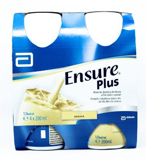 ENSURE PLUS BANANA 4 BOTTIGLIE DA 200 ML - Farmacia Castello Srl
