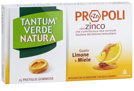 TANTUM VERDE NATURA 15 PASTIGLIE GOMMOSE LIMONE & MIELE - Farmacia Castello Srl