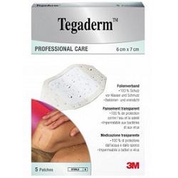 TEGADERM MEDICAZIONE IMPERMEABILE TRASPARENTE 5 PEZZI 6X7 CM - Farmacia Castello Srl