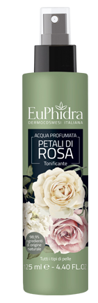 EUPHIDRA ACQUA PROFUMATA ROSA IN FLACONE CON ETICHETTA POMPA SPRAY - Farmacia Castello Srl