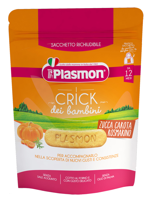 PLASMON CRICK ZUCCA/CARORA/ROSMARINO 100 G - Farmacia Castello Srl