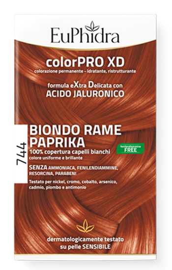 EUPHIDRA COLORPRO GEL COLORANTE CAPELLI XD 744 PAPRIKA 50 ML IN FLACONE + ATTIVANTE + BALSAMO + GUANTI - Farmacia Castello Srl
